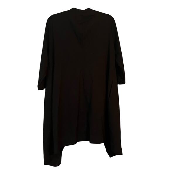Lane Bryant Black Heavy Longline Open Drapey Cardigan Jacket 14/16 Lagenlook - Picture 4 of 9